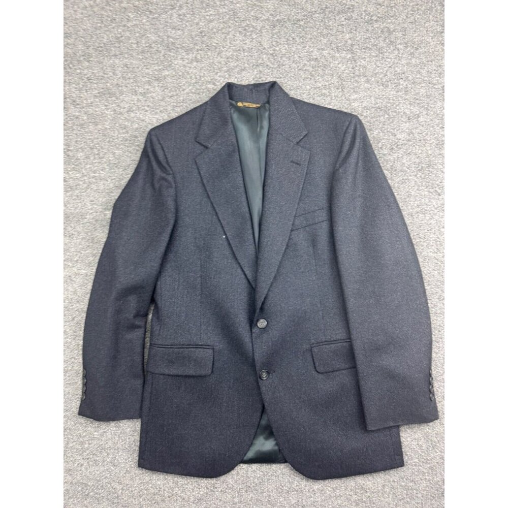 Vintage Patrick James Sport Coat‎ Men's 38 Dark Blue 100% Wool Made in USA